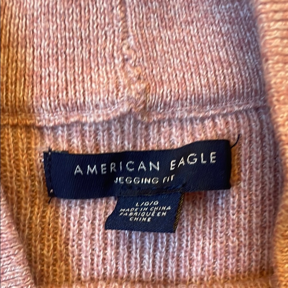 American Eagle Pink and Grey Crewneck Sweater - Picture 3 of 11